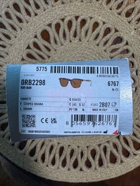 Ray-Ban Hawkeye Sunglasses - Striped Havana Frame with Brown Lenses